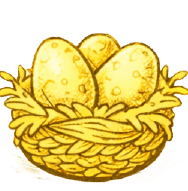 Golden Glow Basket egg